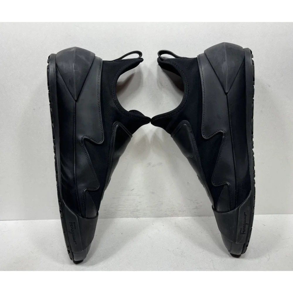 Salvatore Ferragamo Nile‎ Neoprene Sock Sneakers Black Men's Size 11.5 M Slip On